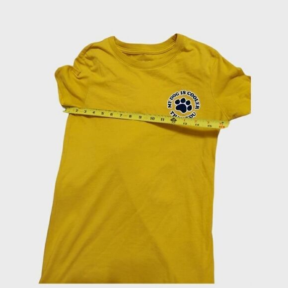 FREE State tee womens medium yellow My dog is cooler than you - Picture 6 of 8